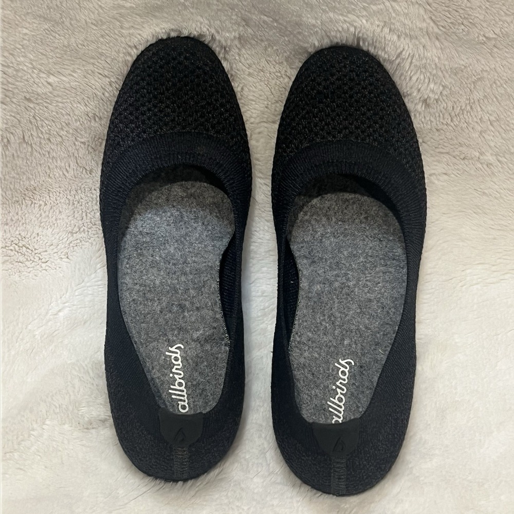 Allbirds‎ Tree Breezers Slip On Ballet Black Casual Comfort Flats Sz 5.5 - Picture 2 of 7